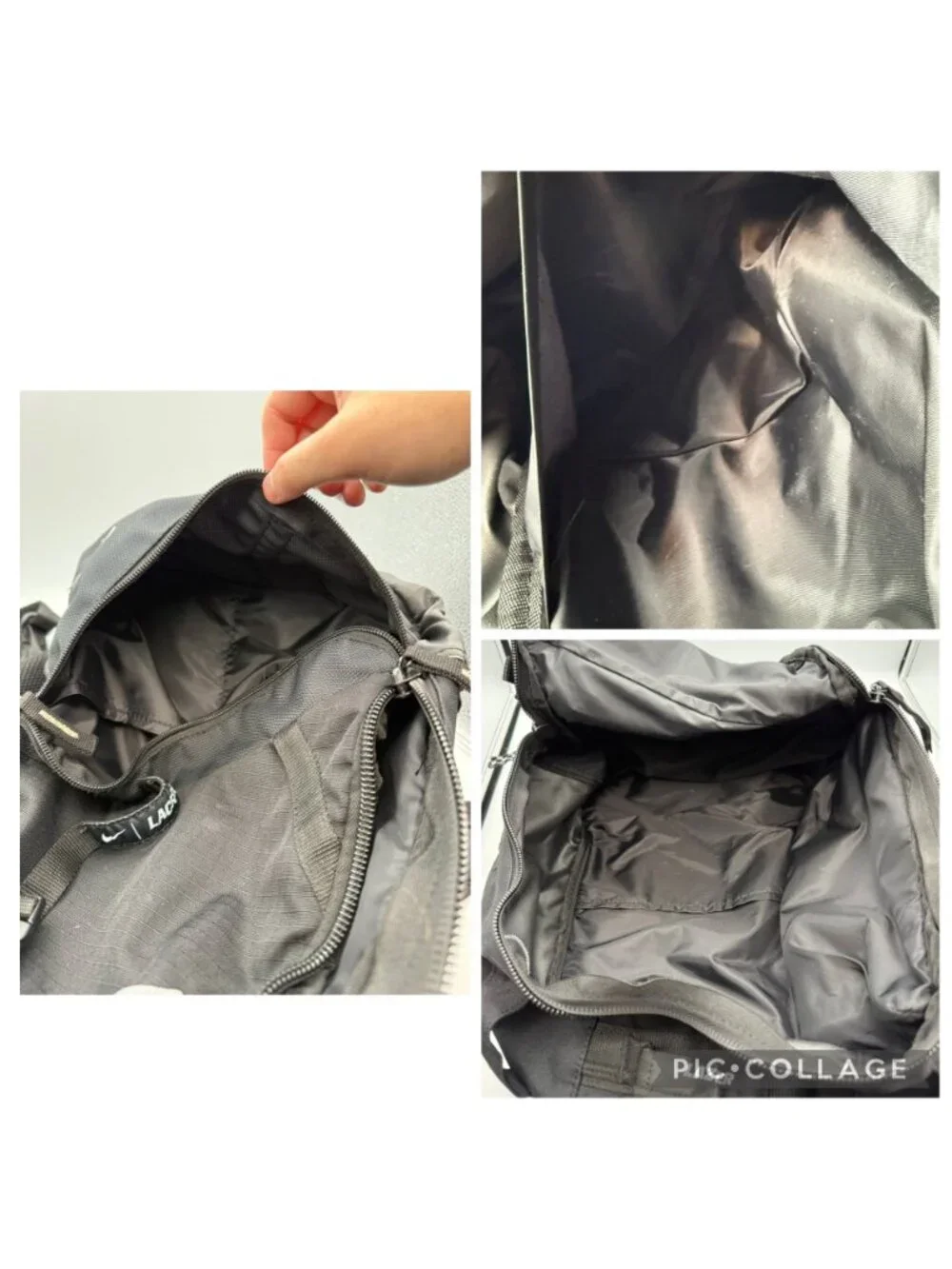 Nike Lacrosse Lazer Max Air Backpack Sport Travel Pocket Zip Sport Bag Blk Gray